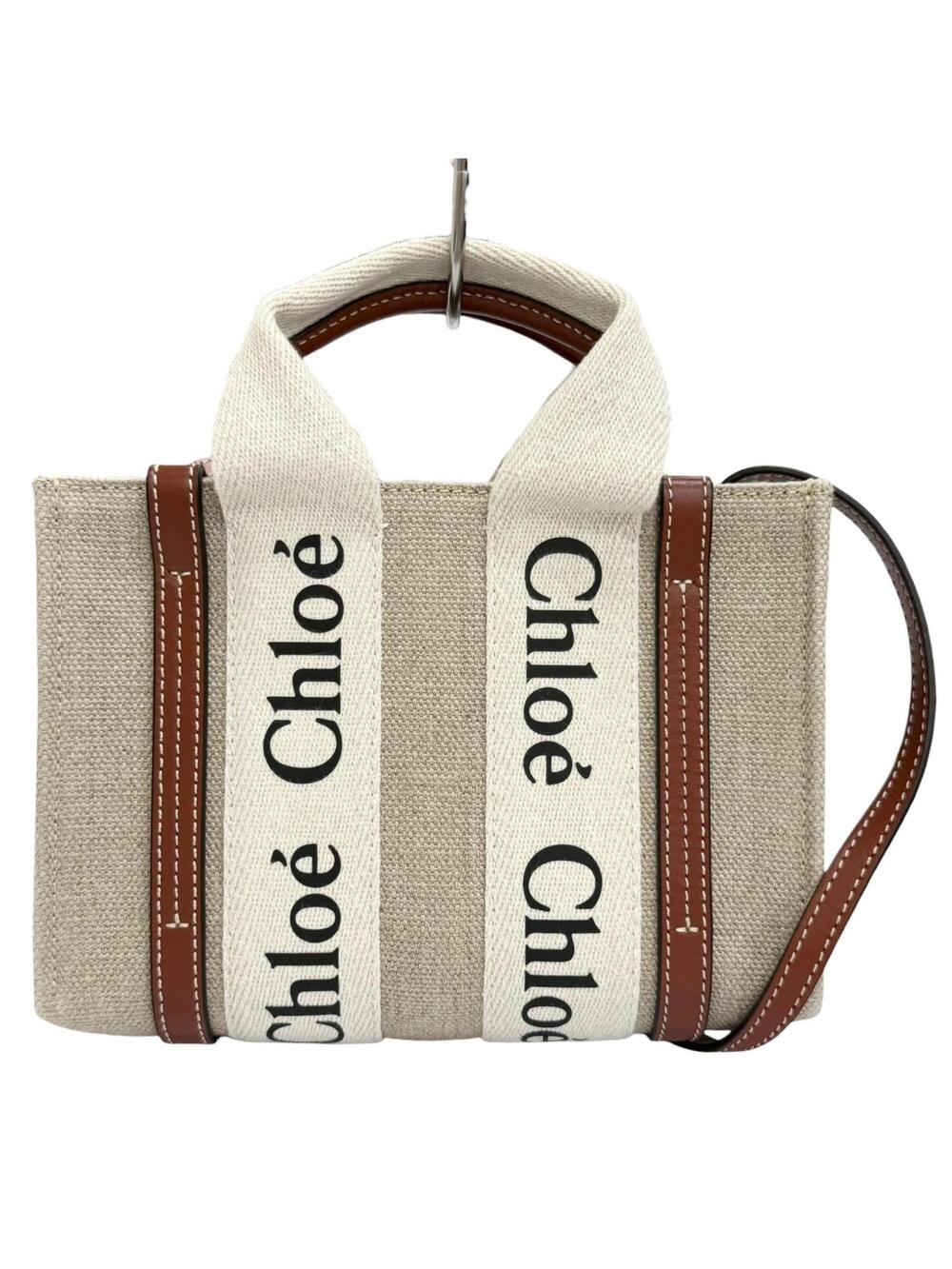 Chloe Woody Tote Canvas With Leather #366974C84B